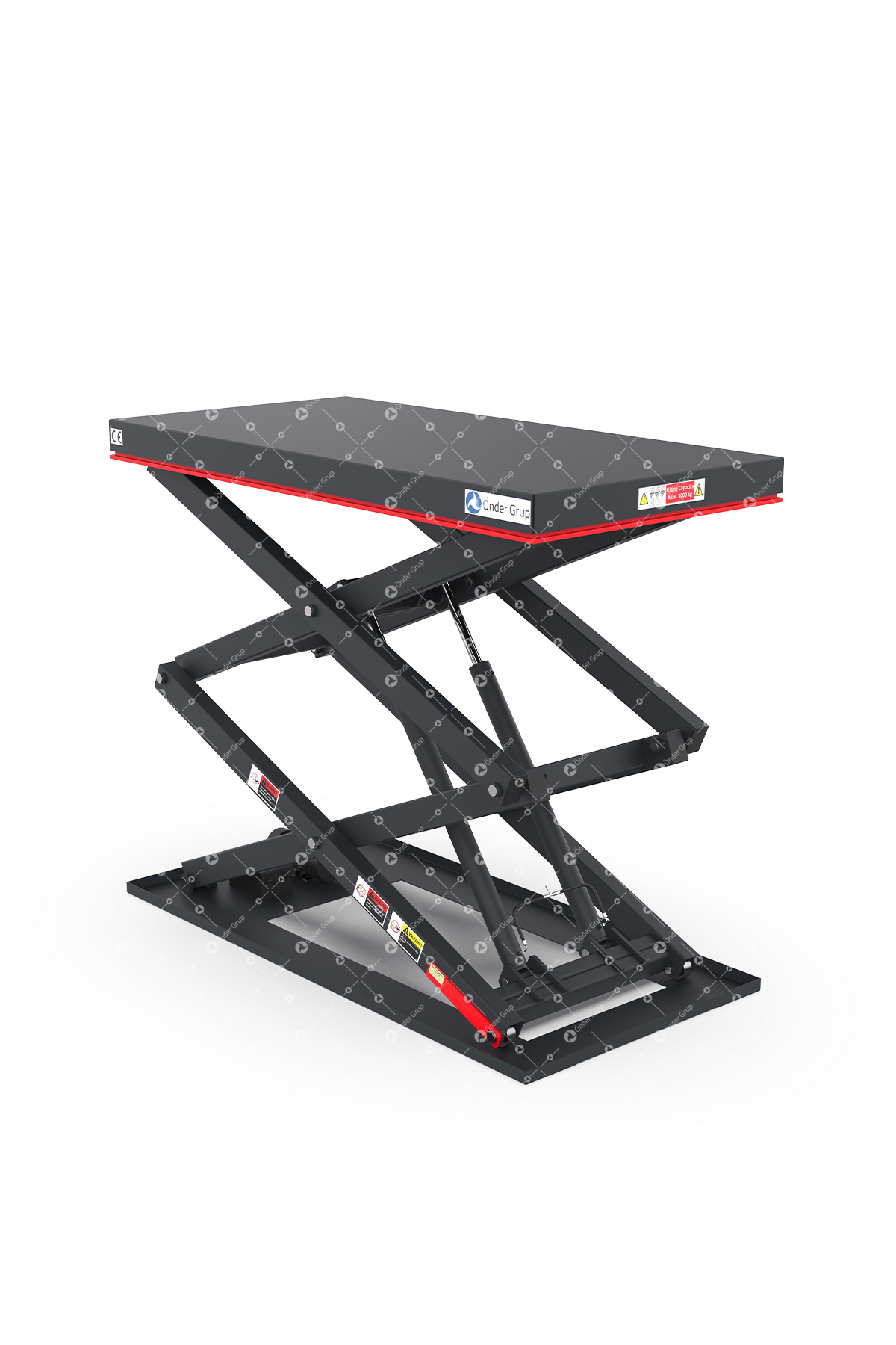 Double Scissor Lift Table 3000 Capacity 1500 X 1000 Platform 1500 Mm Stroke