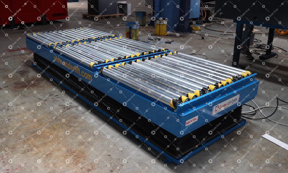 Tandem Scissor Lift Table with Roller