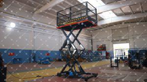 High Scissor Lift Table – Mesh Handrails