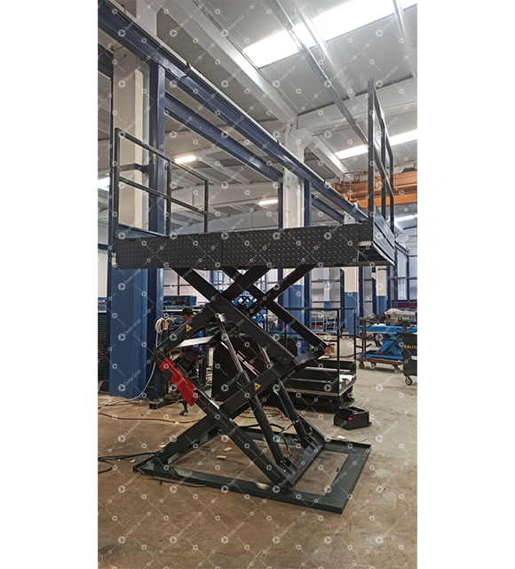 Double Scissor Lift Table Segmented lip